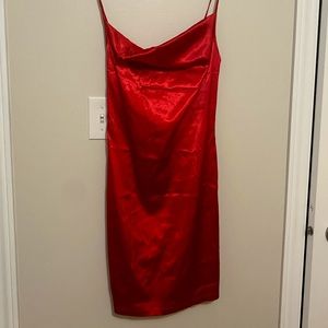 Red Satin Dress